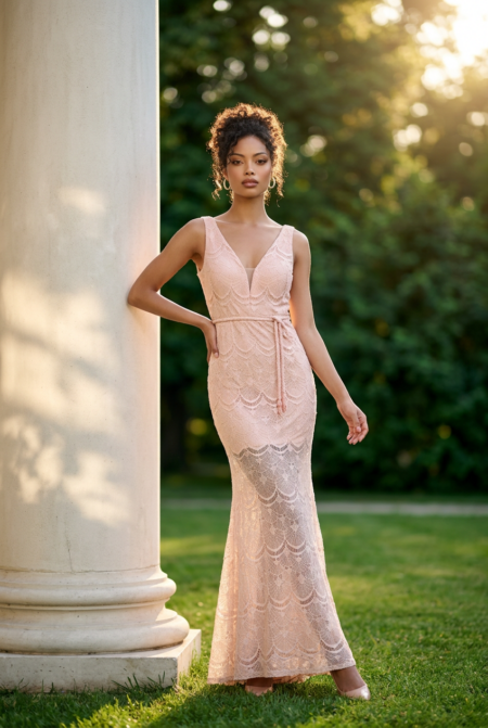 Nude Lace Elegance Dress