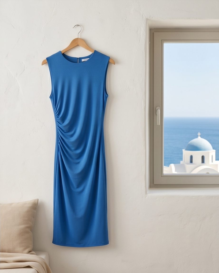 Selene Draped Midi Dress - Image 2