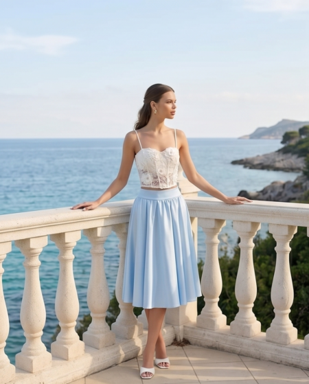 Celeste Flared Midi Skirt