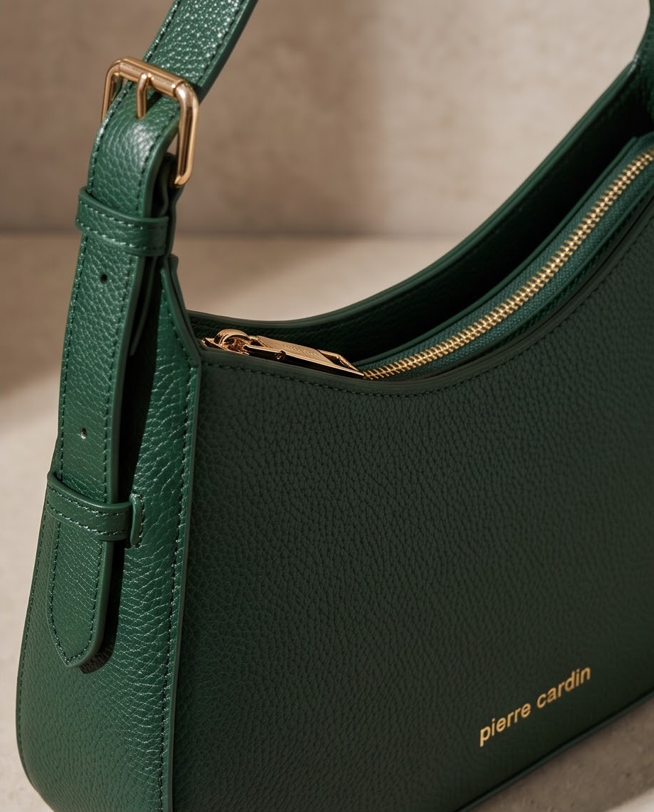 Pierre Cardin Emerald Grace – Τσάντα Ώμου σε Σκούρο Πράσινο - Image 2