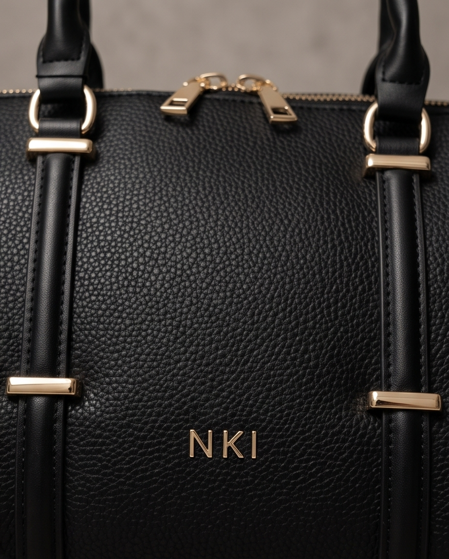 NKI Noir Élégance – Structured Τσάντα Χειρός σε Μαύρο Χρώμα - Image 4