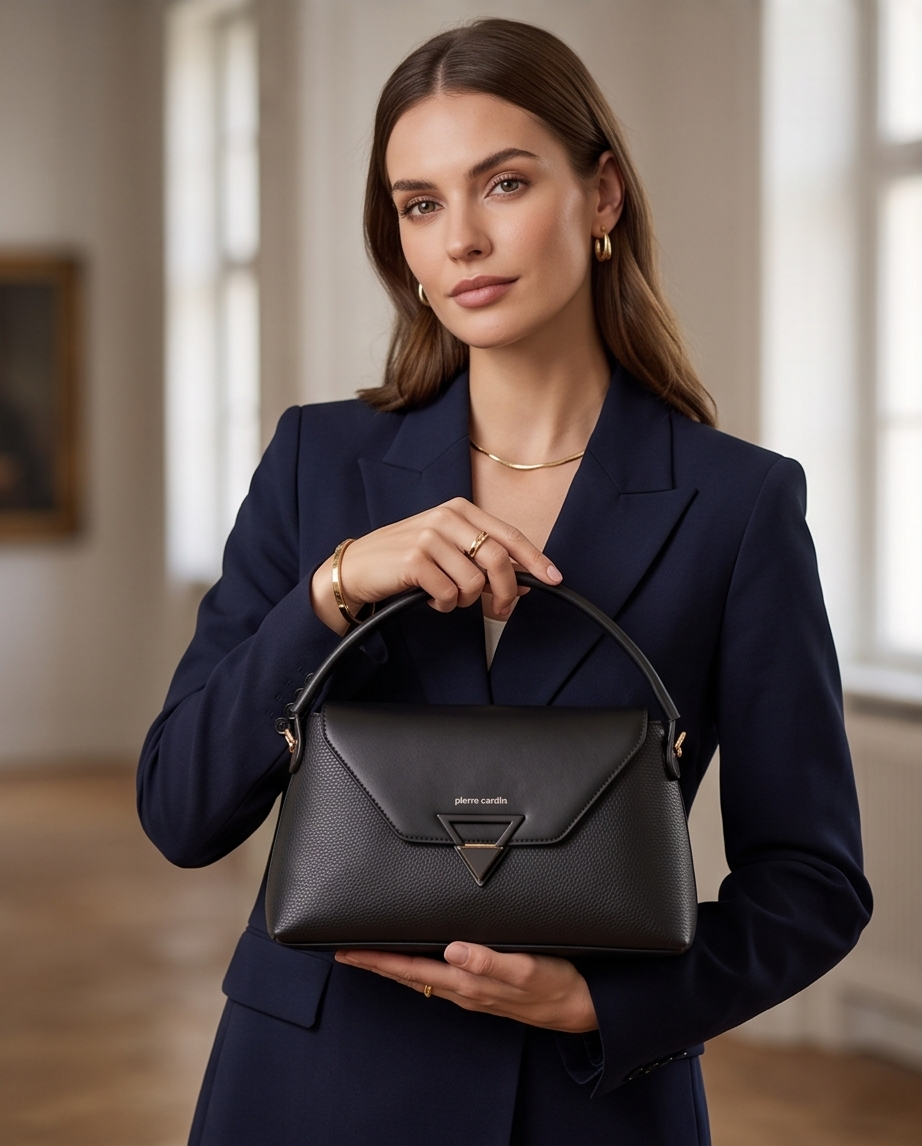 Pierre Cardin Noir Élégance – Structured Handbag σε Μαύρο Χρώμα - Image 3