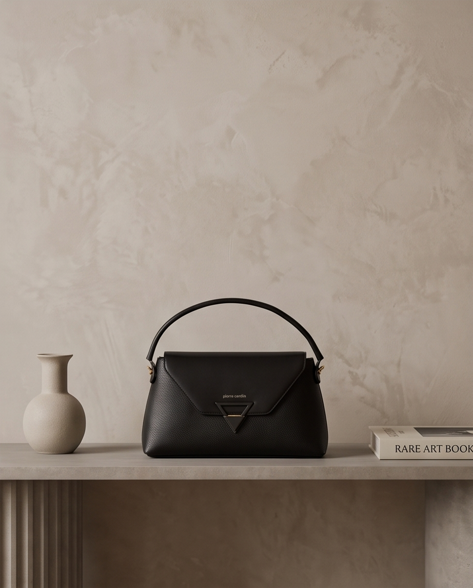 Pierre Cardin Noir Élégance – Structured Handbag σε Μαύρο Χρώμα - Image 4
